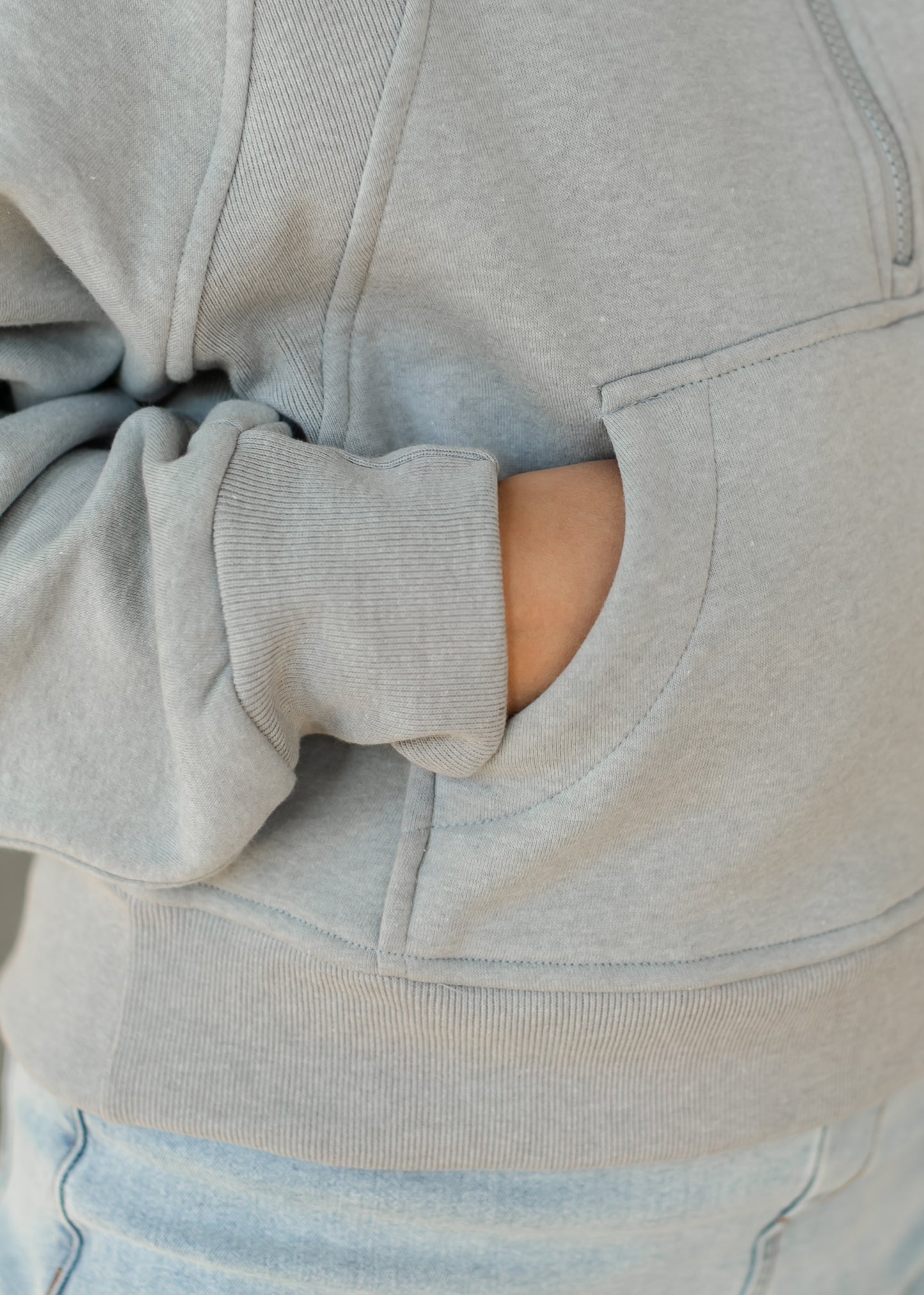 Fleece Half Zip Funnel Neck Sweatshirt