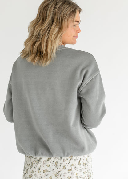 Fleece Oversized Crewneck Sweatshirt