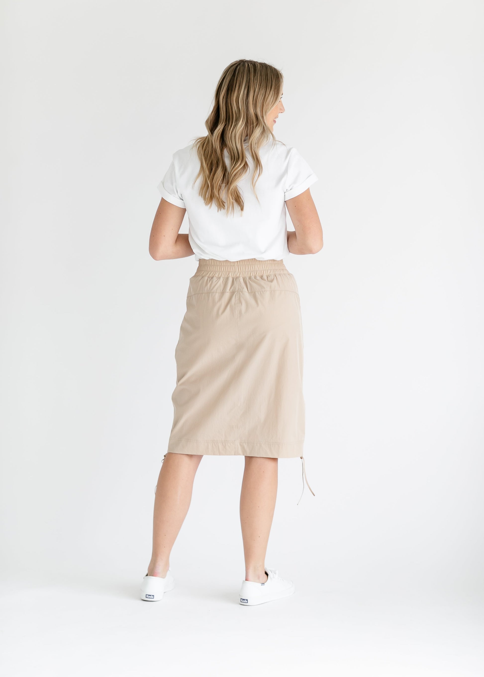 Andie Hiking Midi Skirt Tan IC Skirts