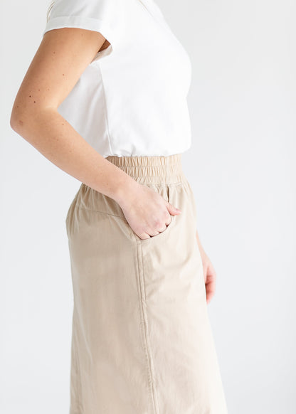 Andie Hiking Midi Skirt Tan IC Skirts