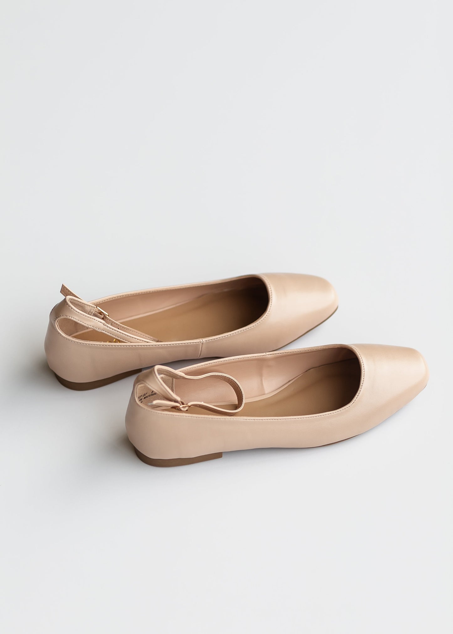 Ankle Strap Square Toe Ballet Flats Shoes