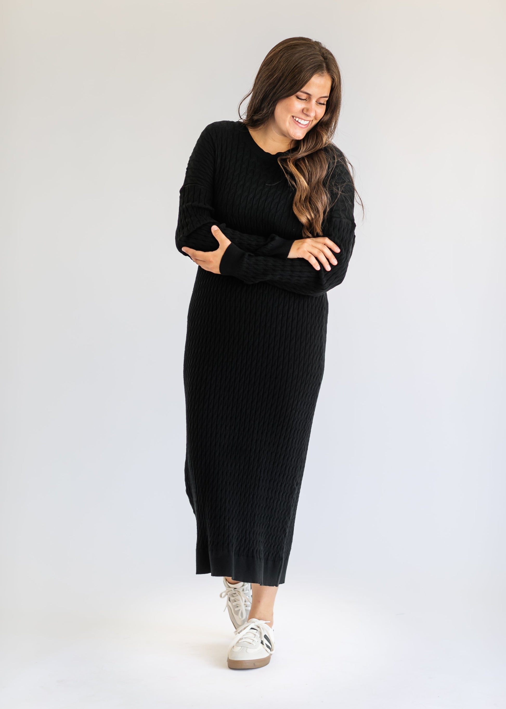 Aspen Cable Knit Sweater Dress IC Dresses