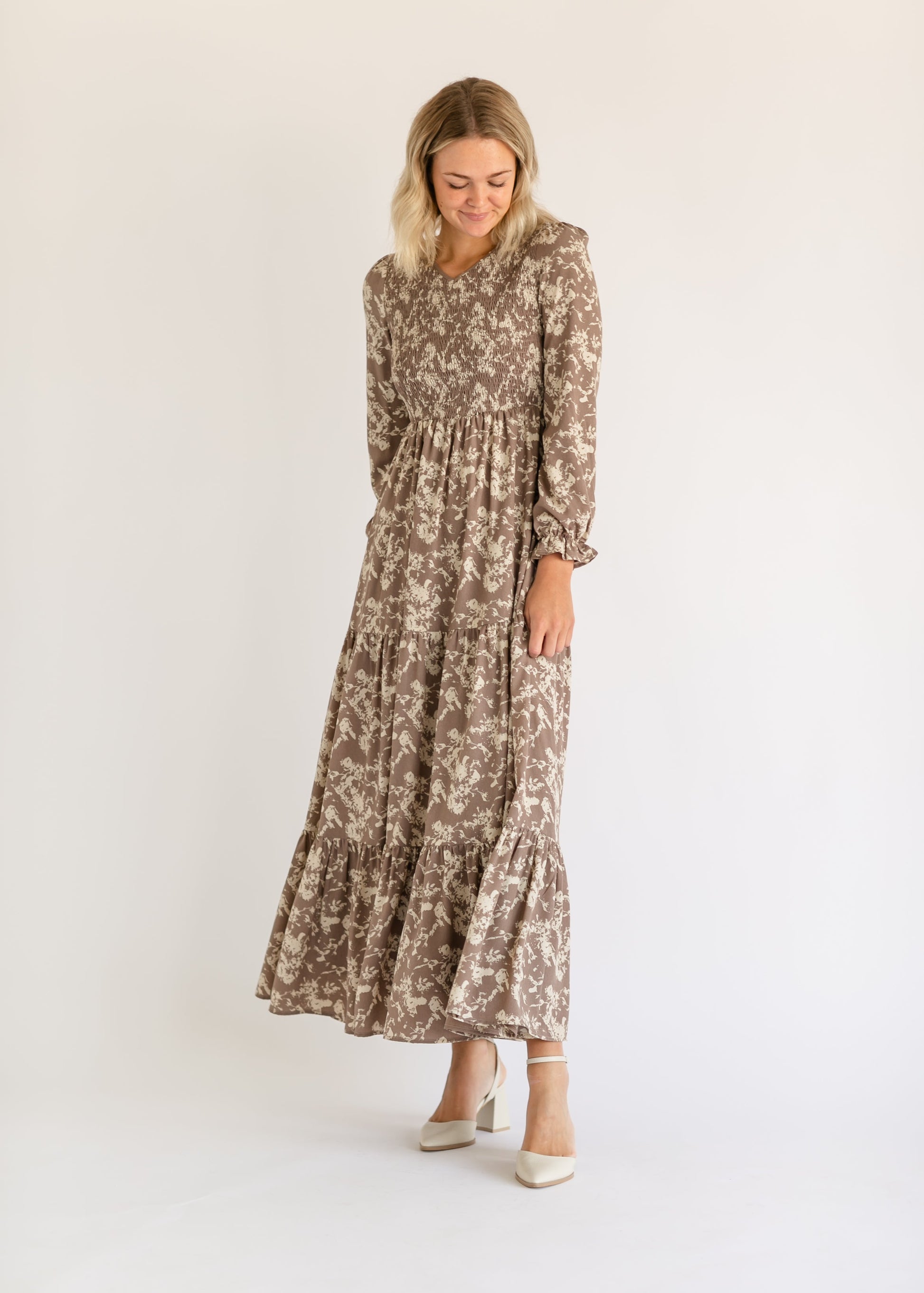 Aurora Floral Long Sleeve Maxi Dress IC Dresses