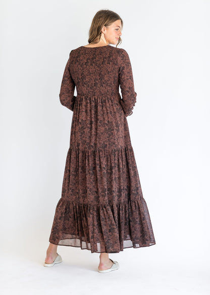 Aurora Floral Long Sleeve Maxi Dress IC Dresses