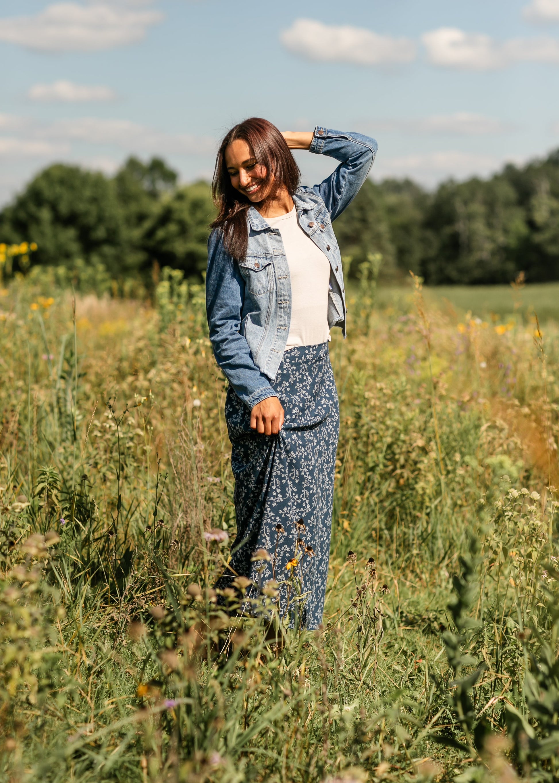 Braylyn Floral Midi Skirt IC Skirts