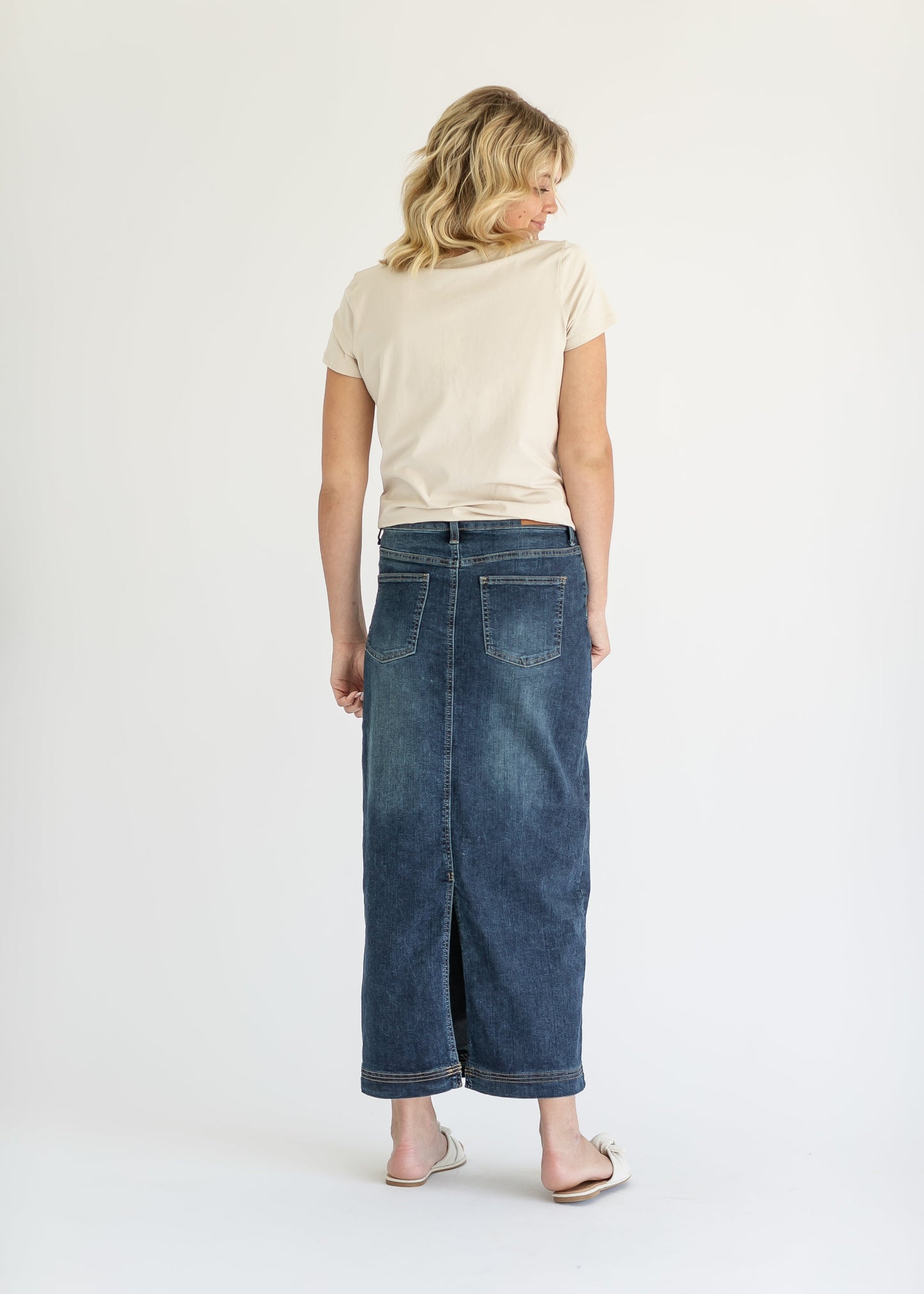 Bria Long Denim Maxi Skirt IC Skirts