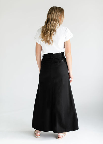 Camellia A-Line Cotton Twill Maxi Skirt IC Skirts