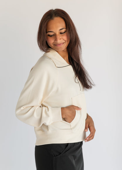 Carina Soft Quarter Zip Sweatshirt FF Tops