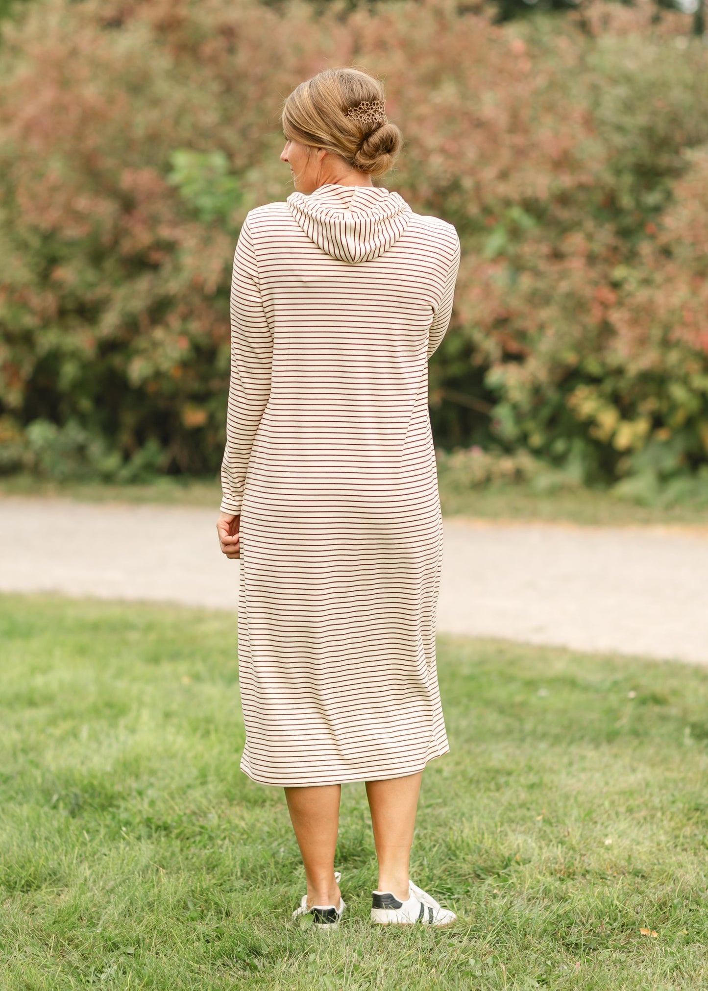 Cayla Quarter Zip Striped Maxi Dress FF Dresses