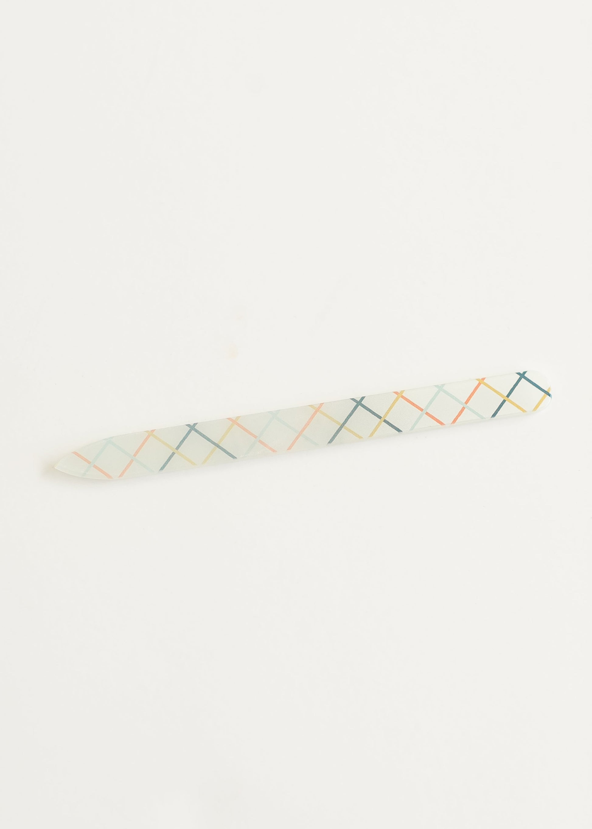 Colorful Glass Nail File Accessories Criss Cross