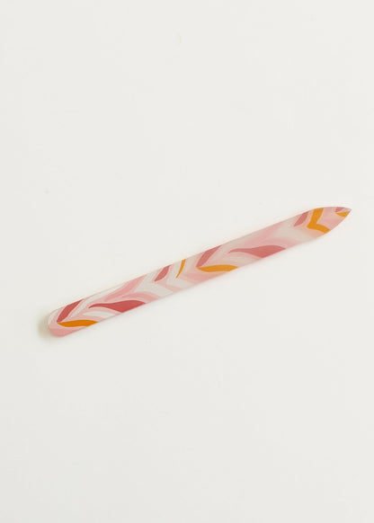 Colorful Glass Nail File Accessories Pink Zebra