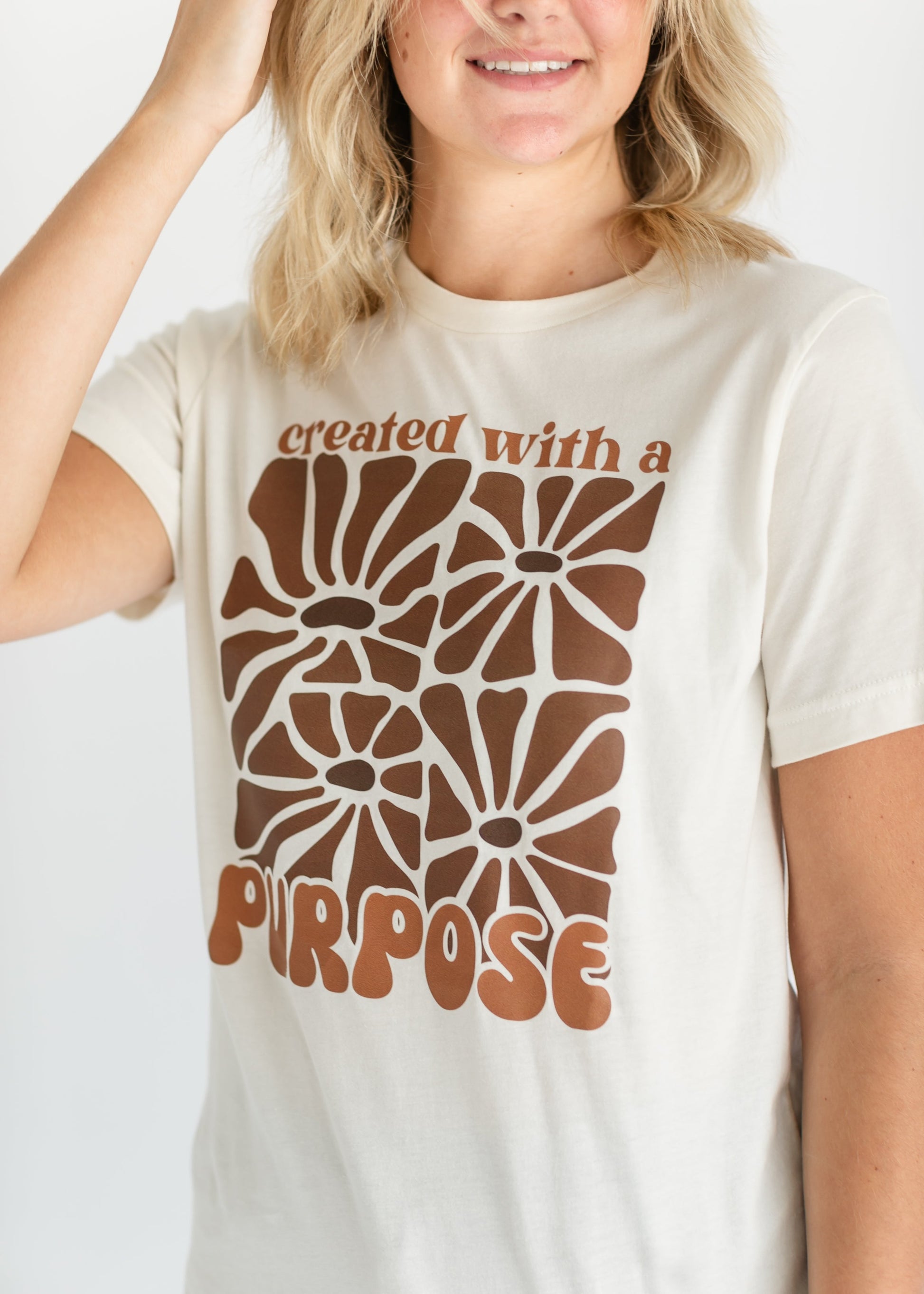 Created with a Purpose Graphic T-shirt FF Tops