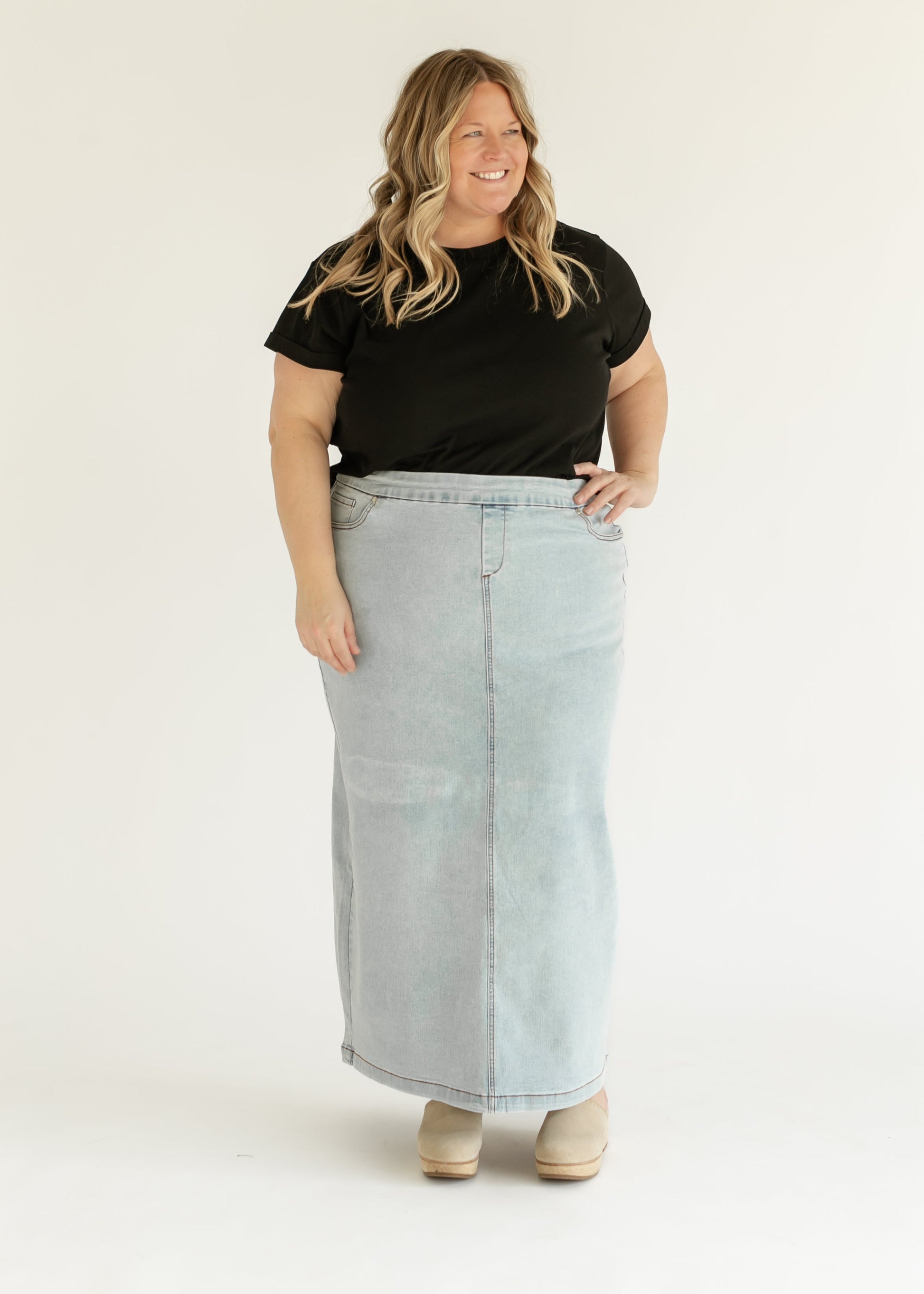 Donna Maxi Denim Skirt IC Skirts