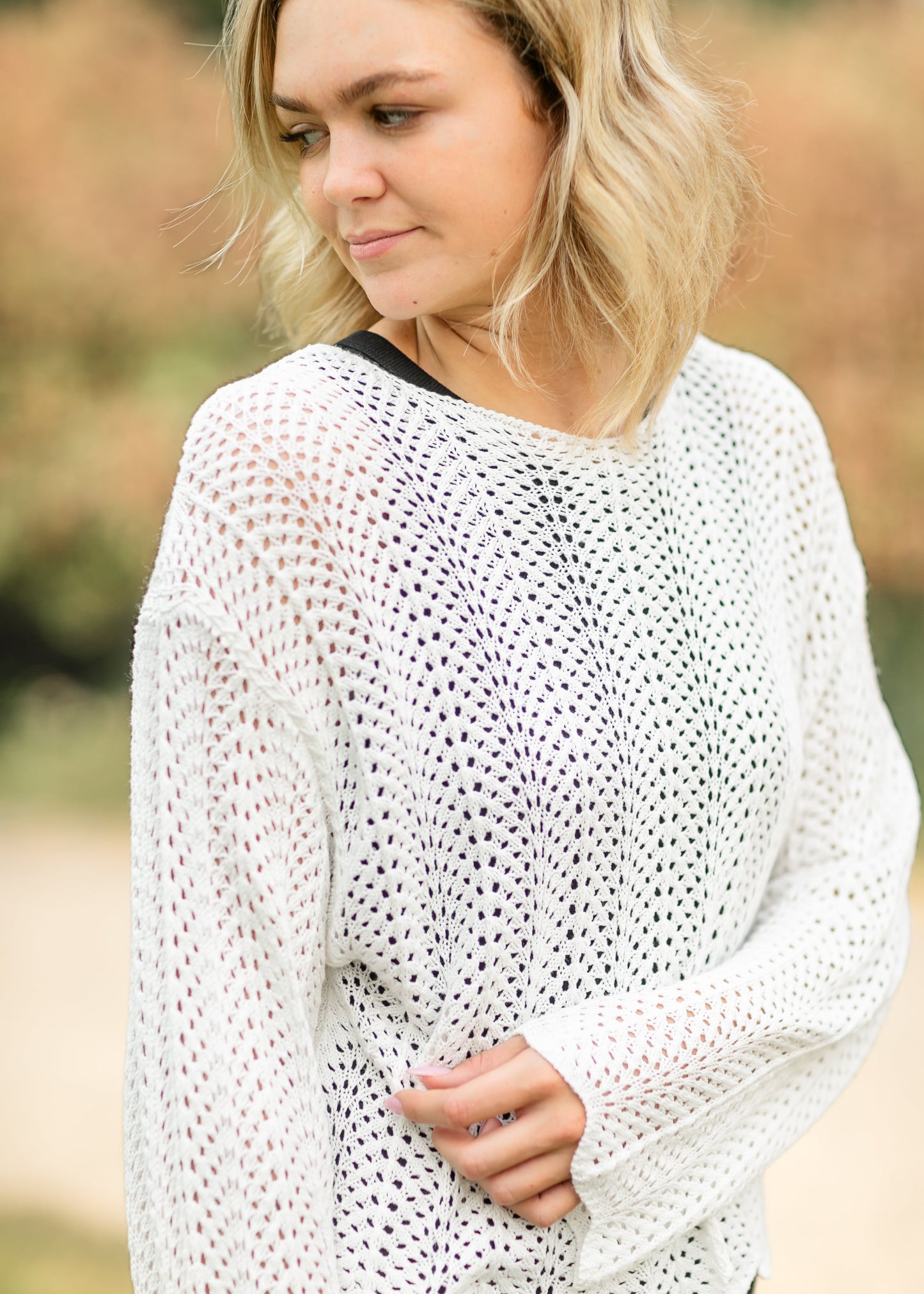 Donovan Crochet Long Sleeve Top FF Tops