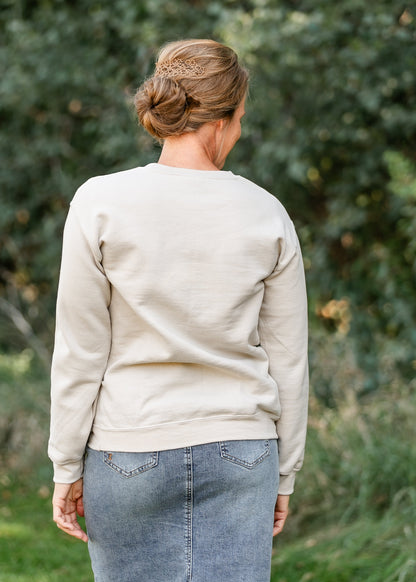 Embroidered Grateful Pumpkin Sweatshirt FF Tops