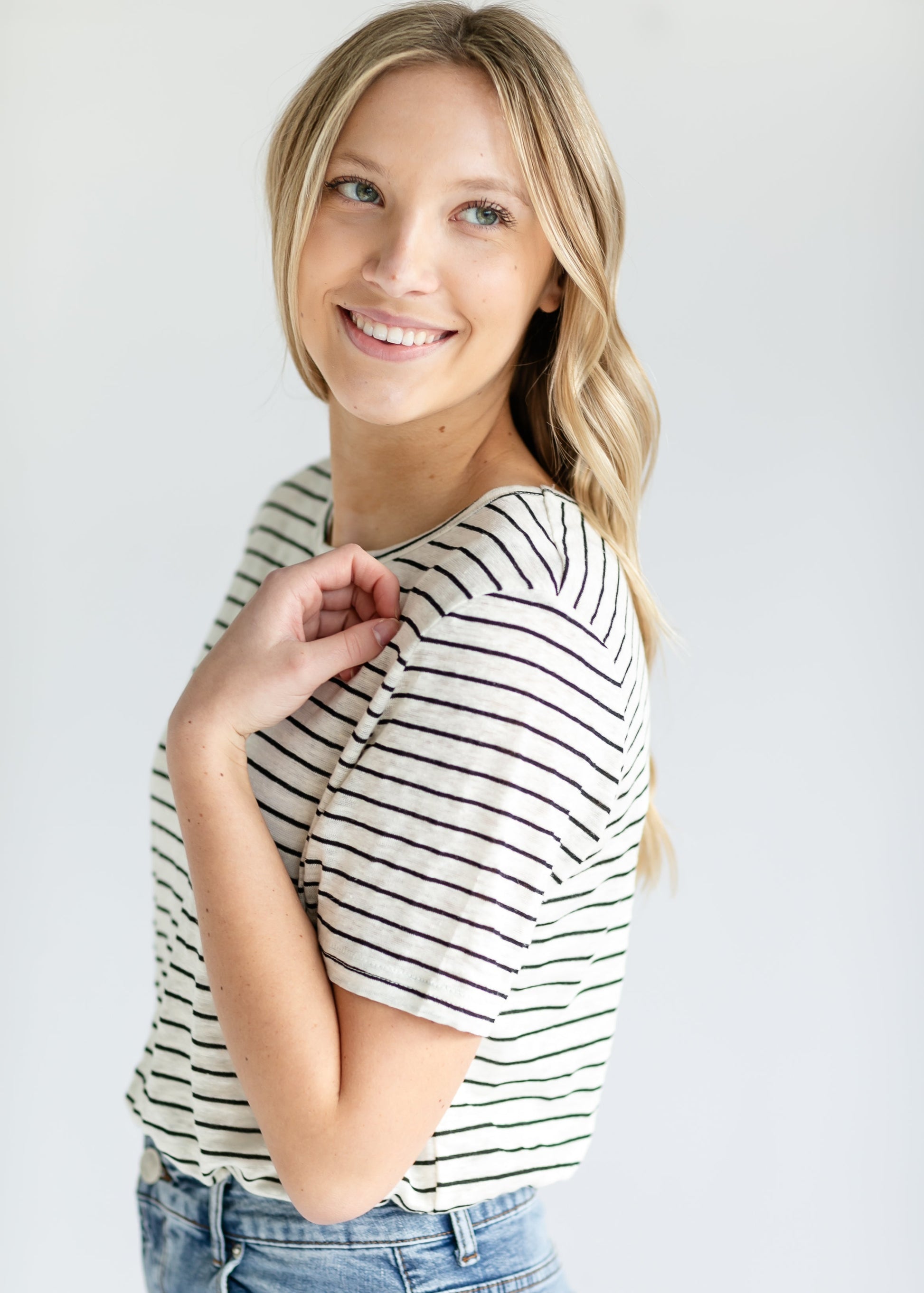 Essential Linen Short Sleeve IC Tops