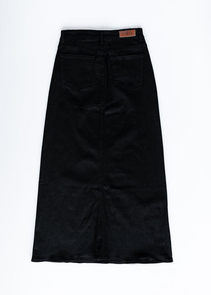 Faith Black Long Denim Maxi Skirt IC Skirts