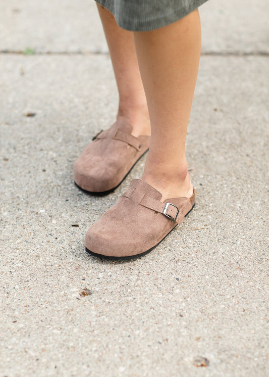 Faux Suede Clog Slip-on Shoe Shoes