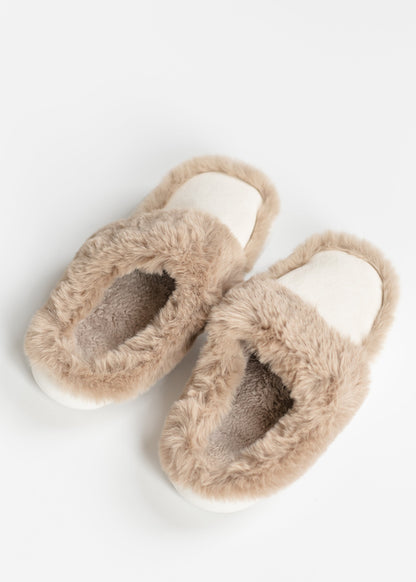 Faux Suede Fuzzy Slippers Shoes