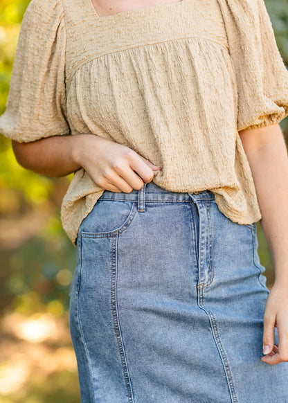 Flare Midi Denim Skirt FF Skirts