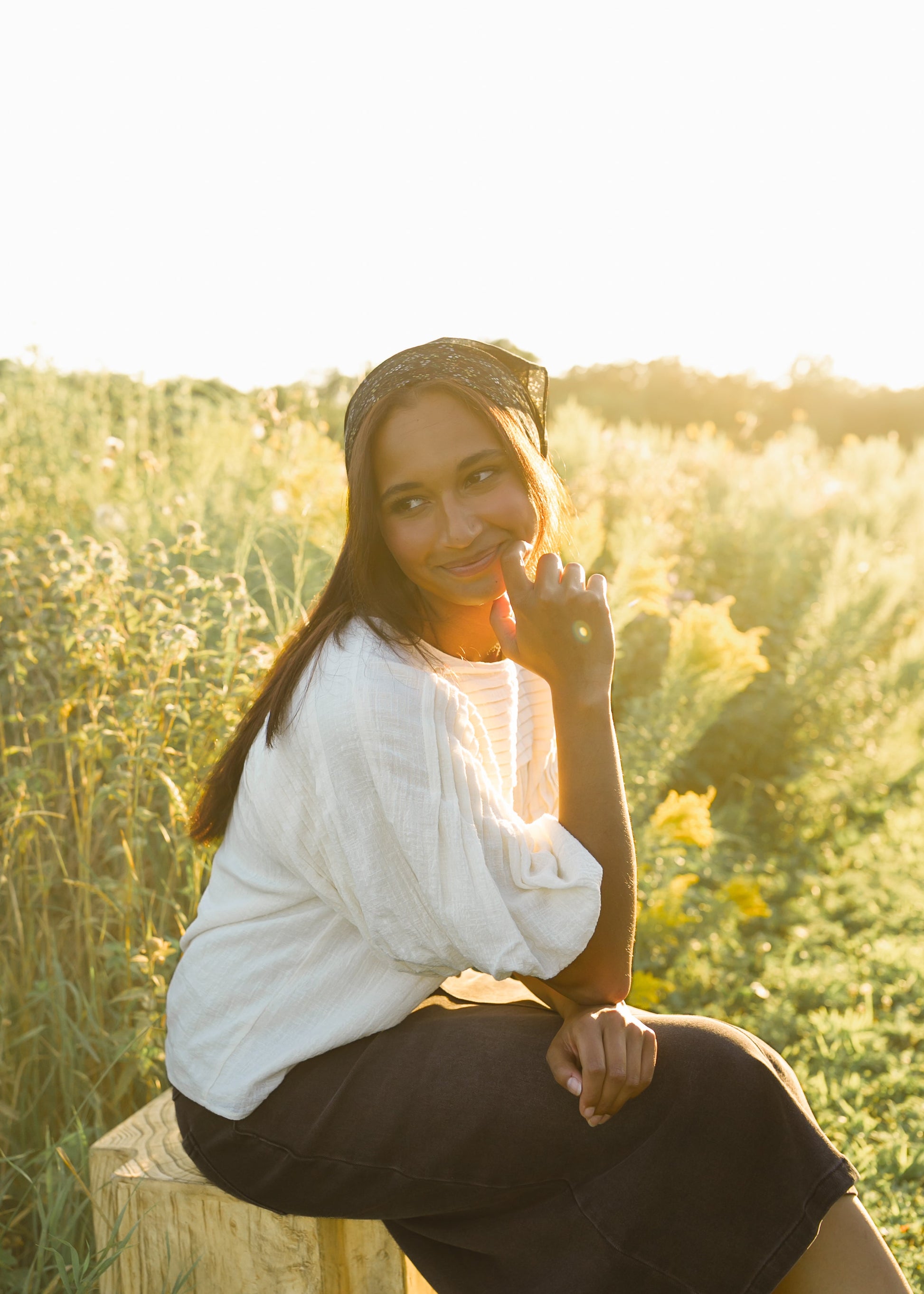 Floral Foliage Black Bandana Accessories