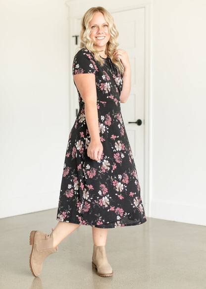 Floral Midi Wrap Dress FF Dresses