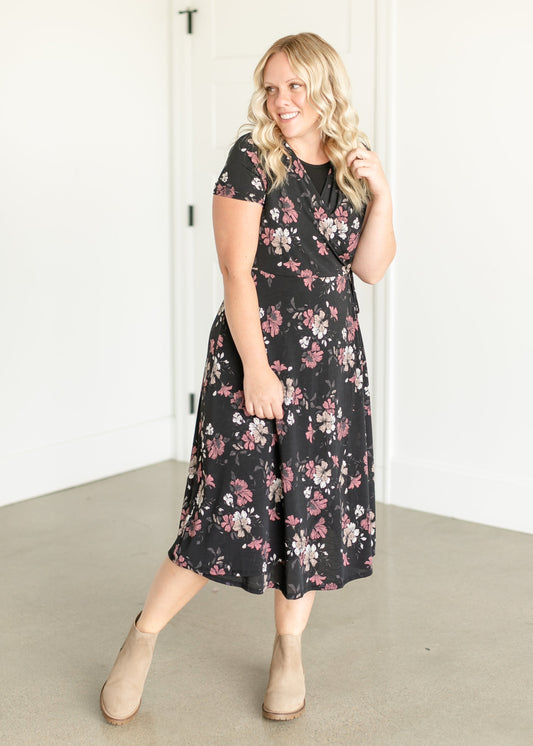 Floral Midi Wrap Dress FF Dresses