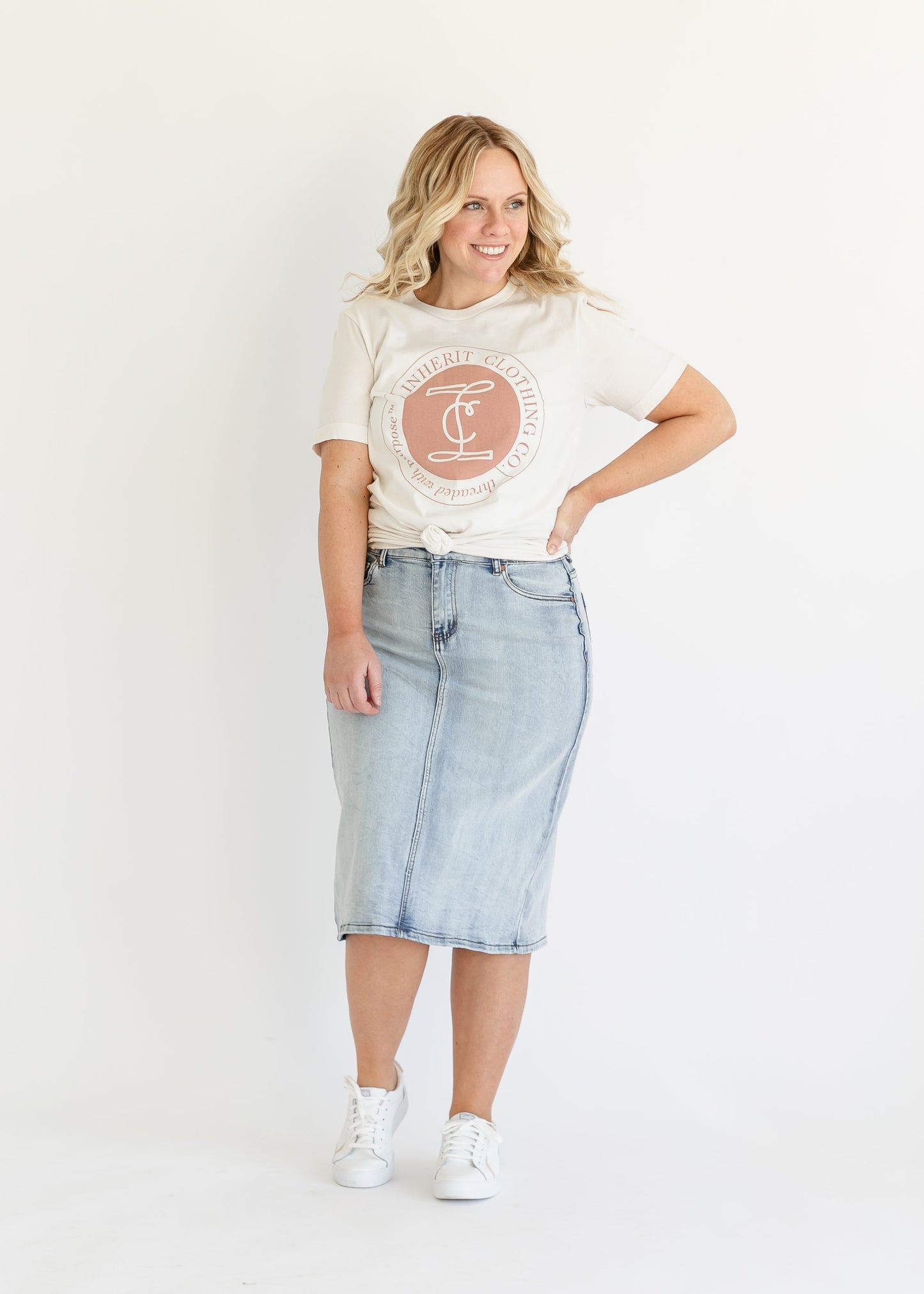 Frankie Five Pocket Denim Midi Skirt FF Skirts