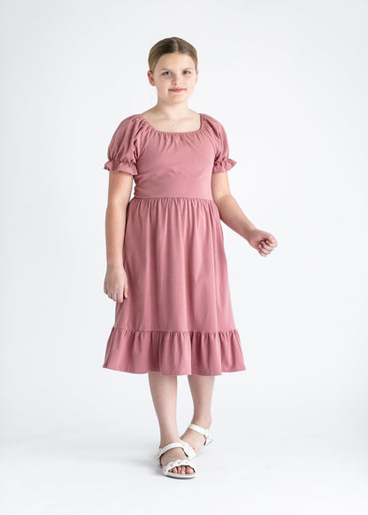 Girl's Aubriel Puff Sleeve Midi Dress - COMING SOON IC Girls