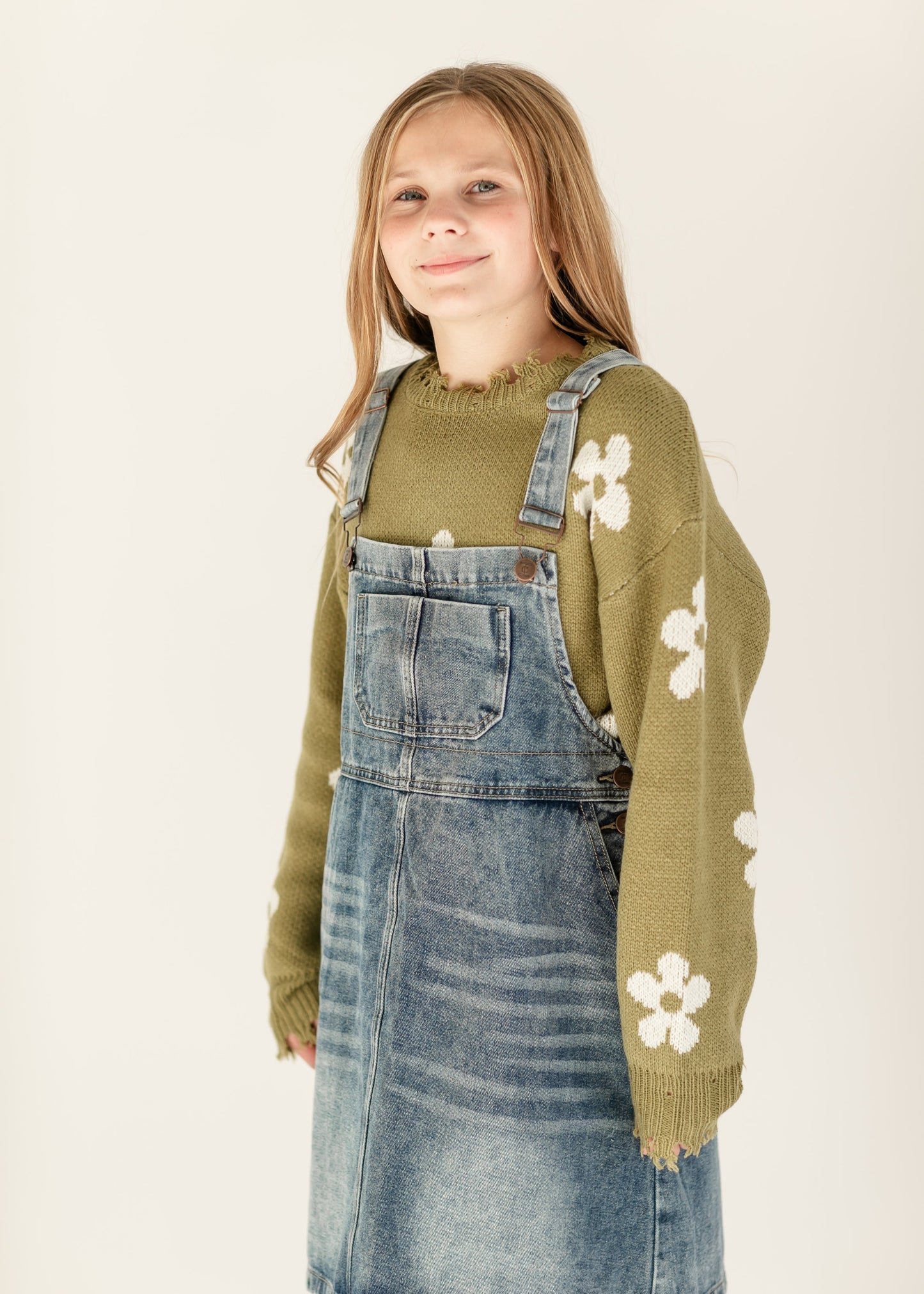 Girl's Blakely Denim Overall Dress IC Girls