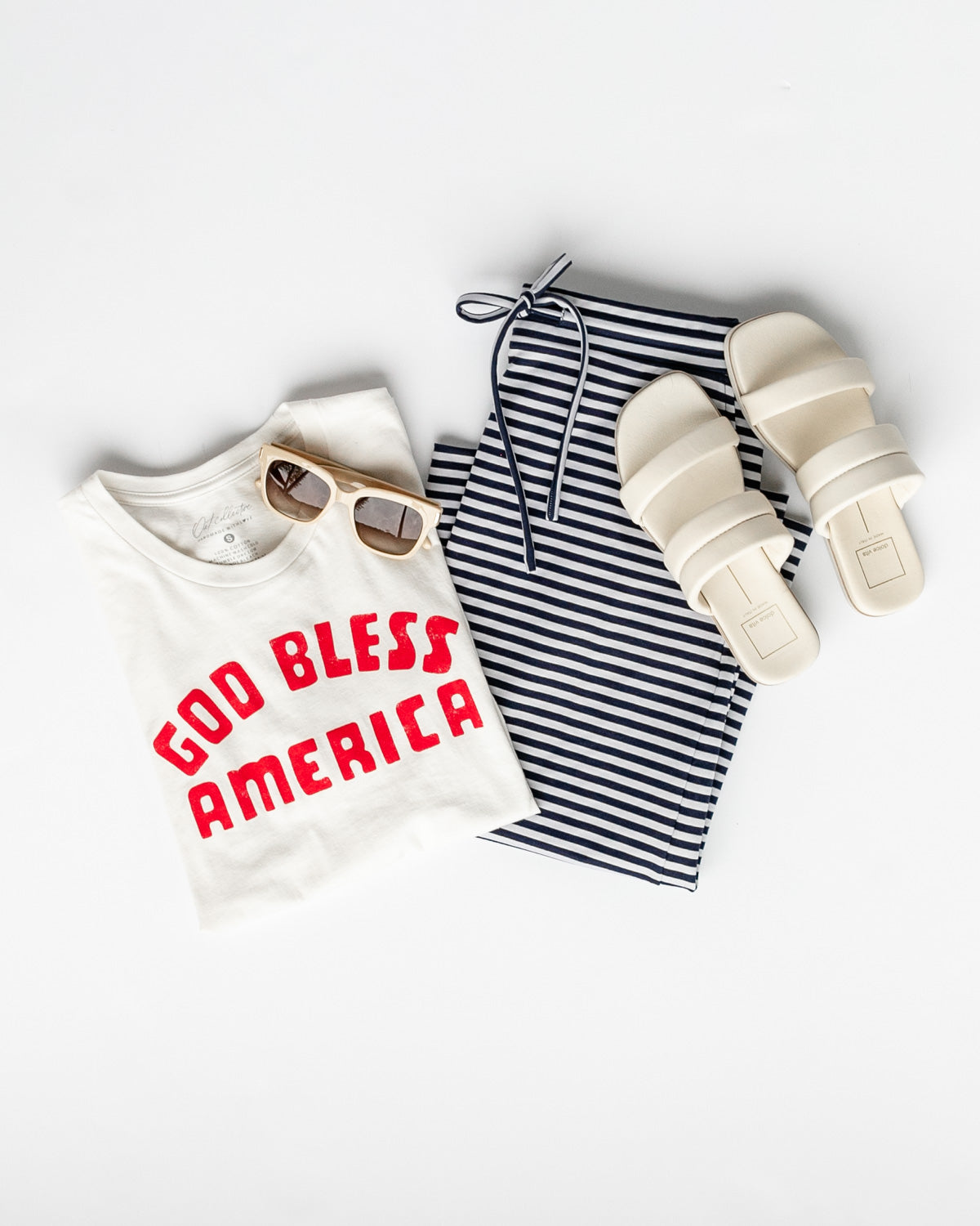 God Bless America Graphic T-shirt Tops