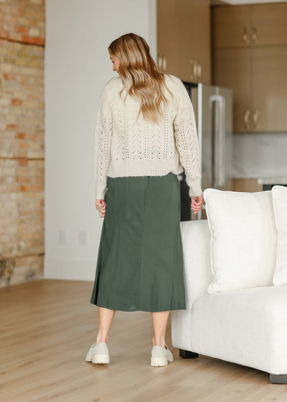 Green Flair Denim Skirt FF Skirts