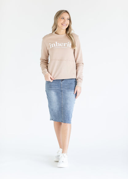 Inherit Raw Edge Crewneck Sweatshirt IC Tops