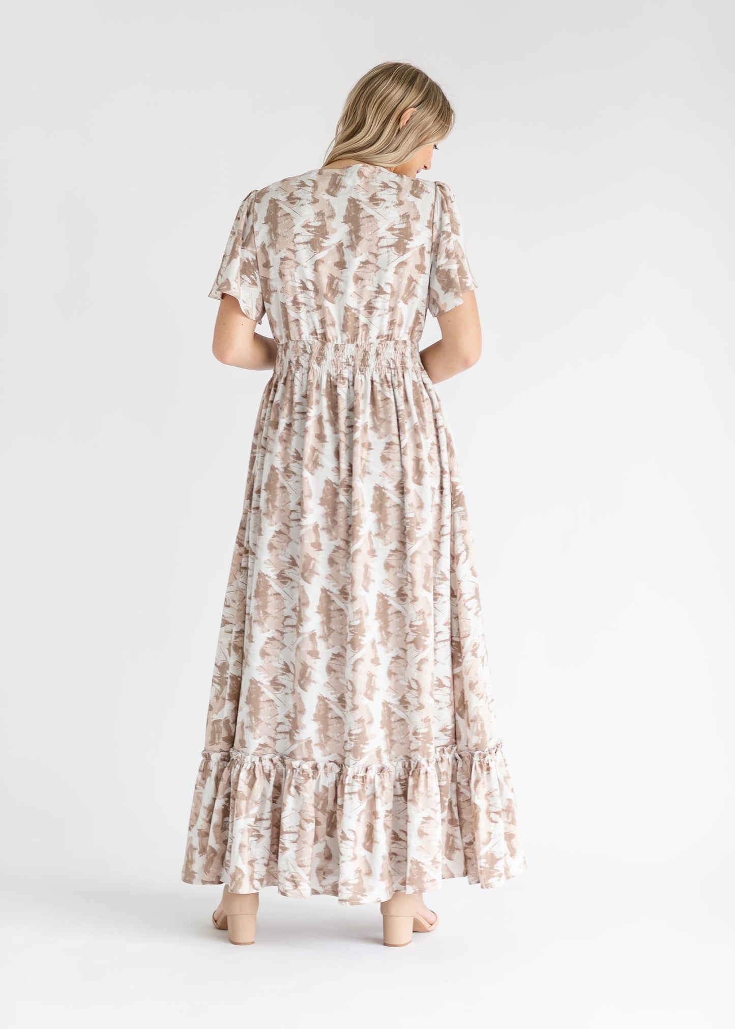 Isabella V Neck Flutter Sleeve Floral Maxi Dress - COMING SOON IC Dresses