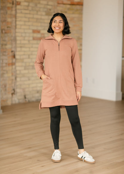 Jana Long Sleeve French Terry Dress FF Dresses Chai / S