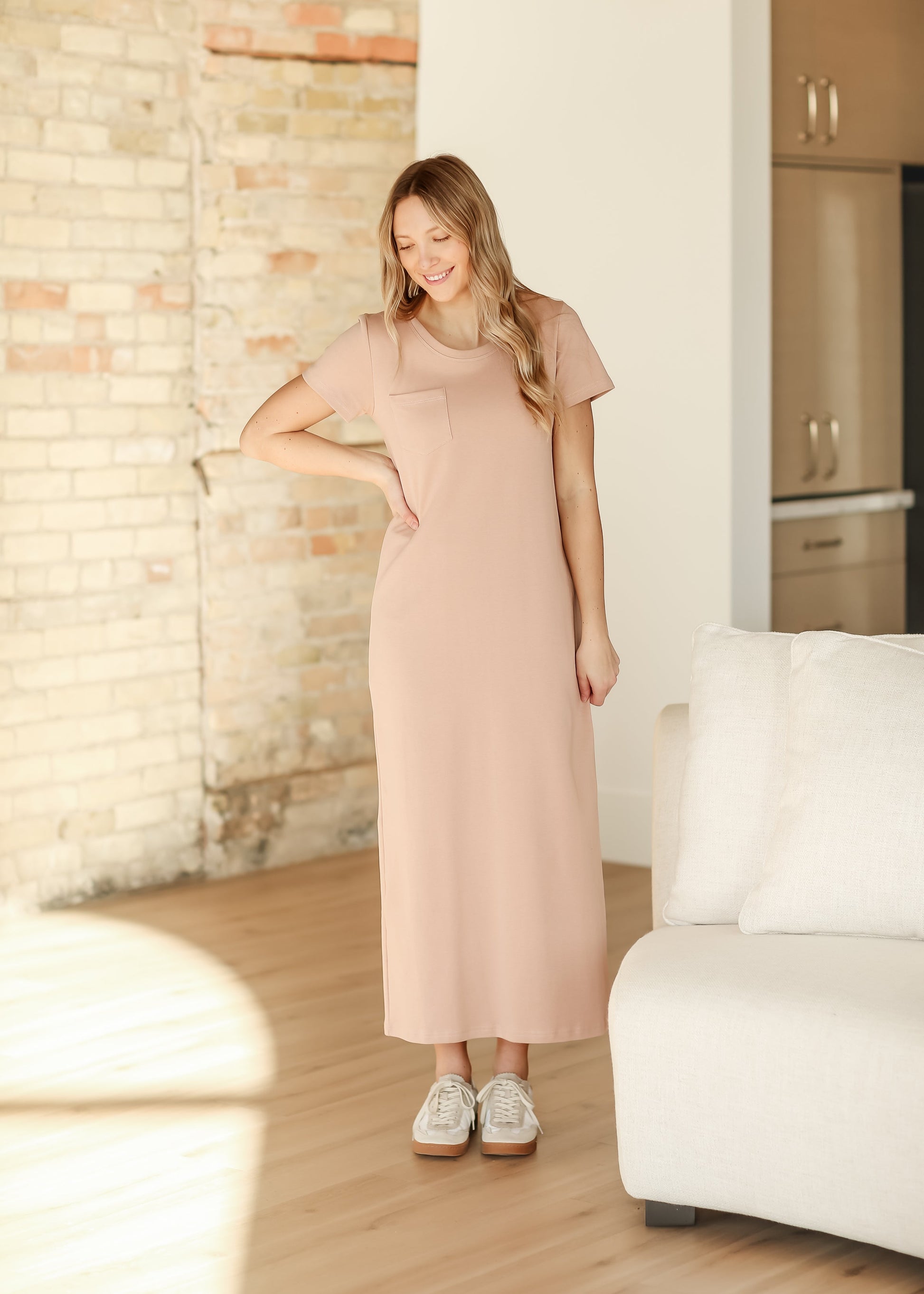 Jane T-Shirt Maxi Dress IC Dresses Soft Pink / XS