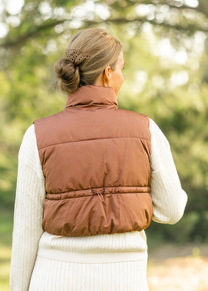 Jenna Cropped Puffer Vest FF Layering Essentials