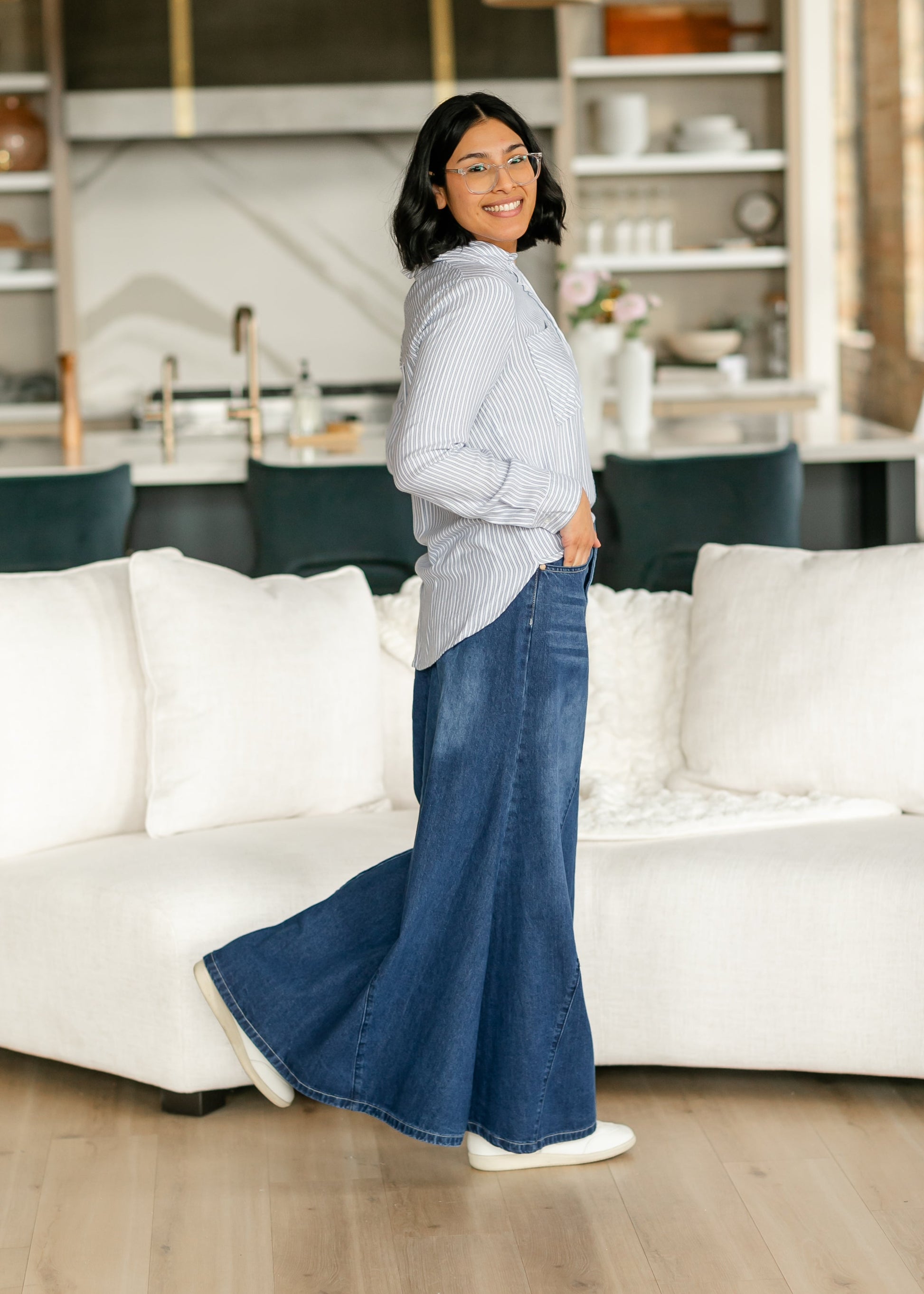 Jennifer A-Line Long Denim Skirt IC Skirts