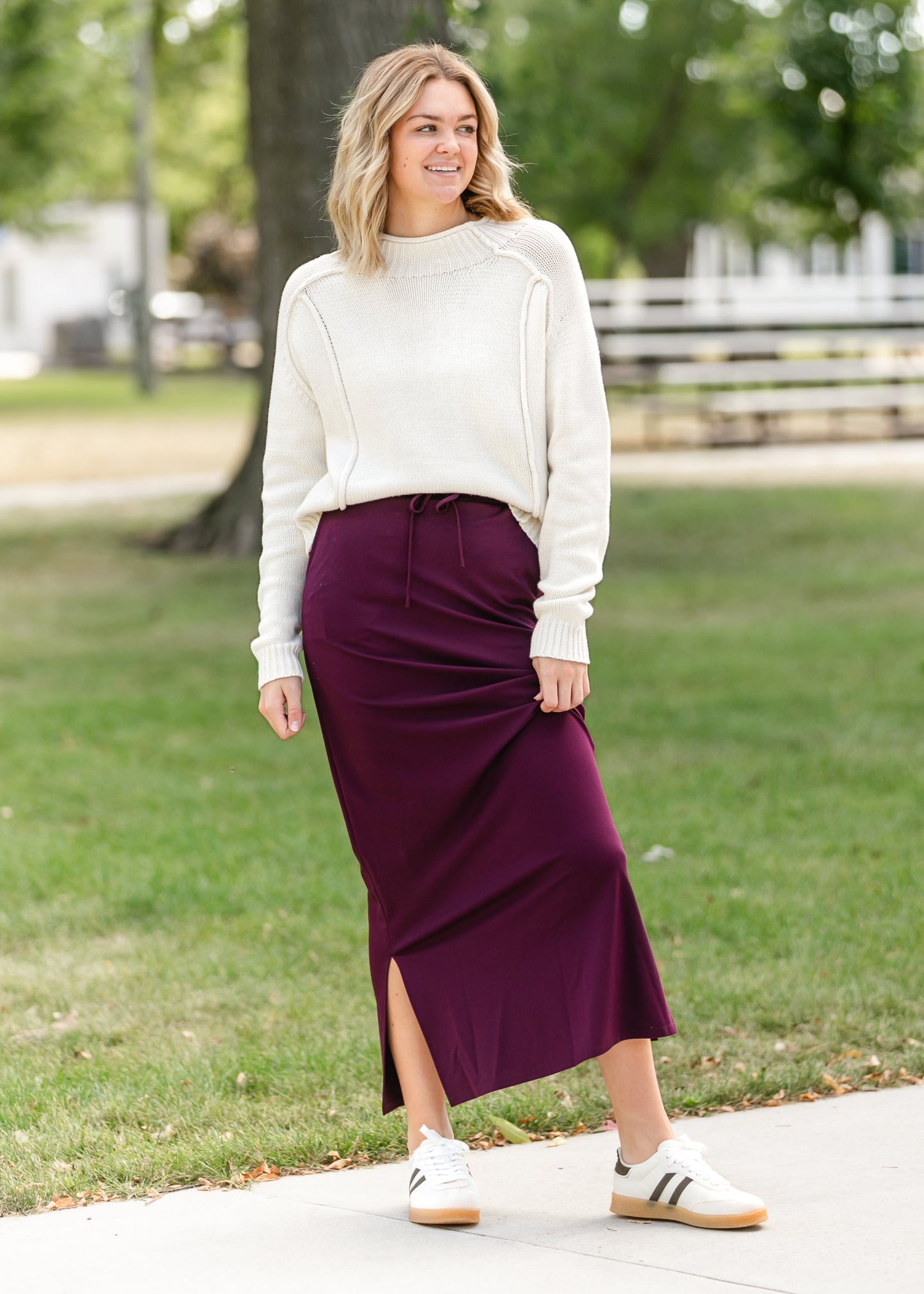 Jordan Knit Maxi Skirt IC Skirts Eggplant / XS