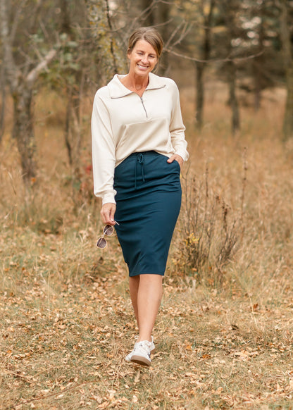 Jordan Knit Midi Skirt Teal IC Skirts