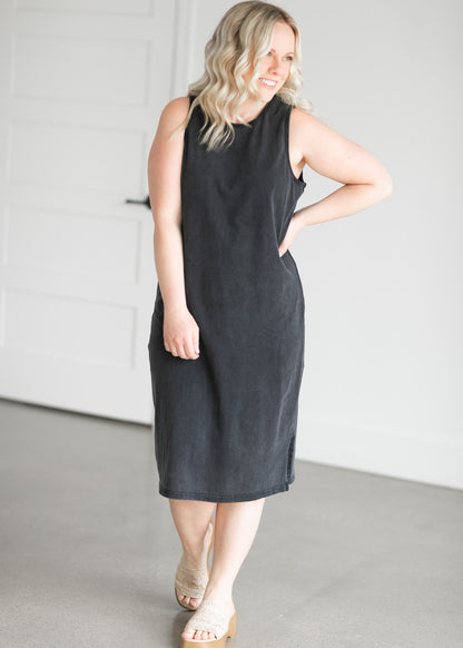 Kendari Faded Black Midi Dress Dresses S