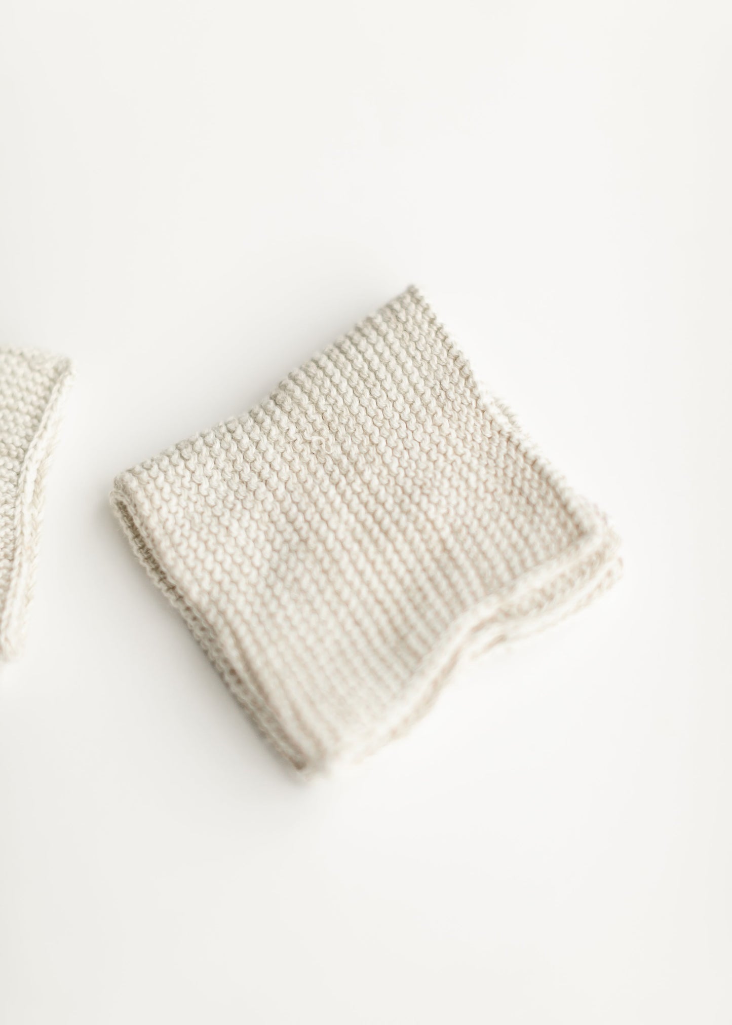 Knit Dishcloths Set of 2 FF Home + Lifestyle Dove Gray