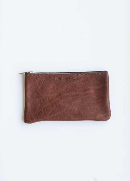 Leather Zipper Pouch Accessories Small