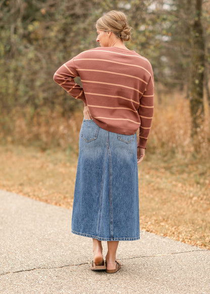 Low Rise A-line Denim Skirt FF Skirts