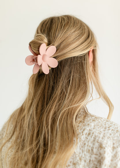 Matte Large Flower Claw Hair Clip Accessories