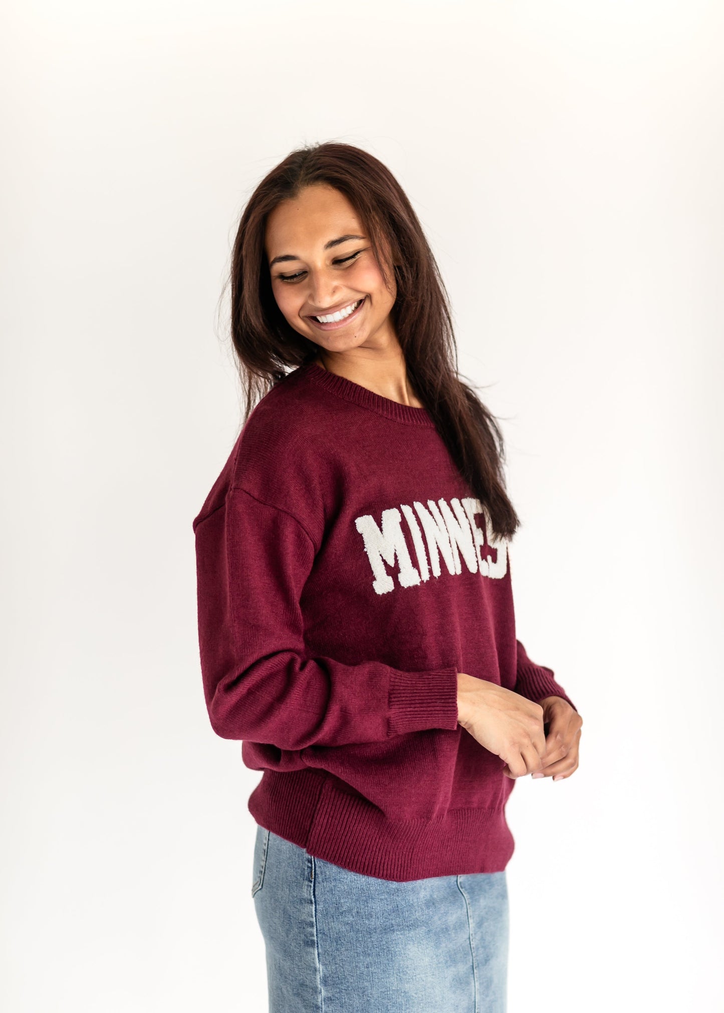 Minnesota Embroidered Crewneck Sweater FF Tops