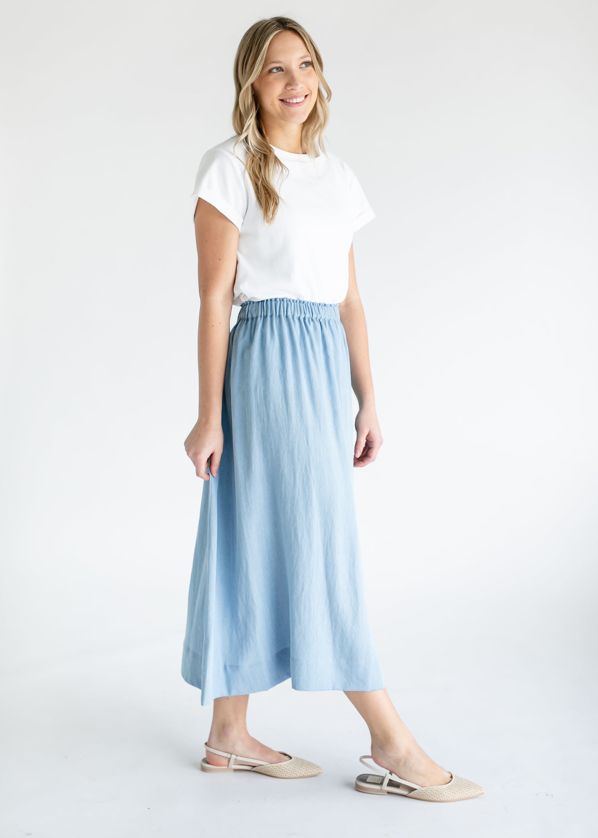 Nora Chambray Maxi Skirt IC Skirts