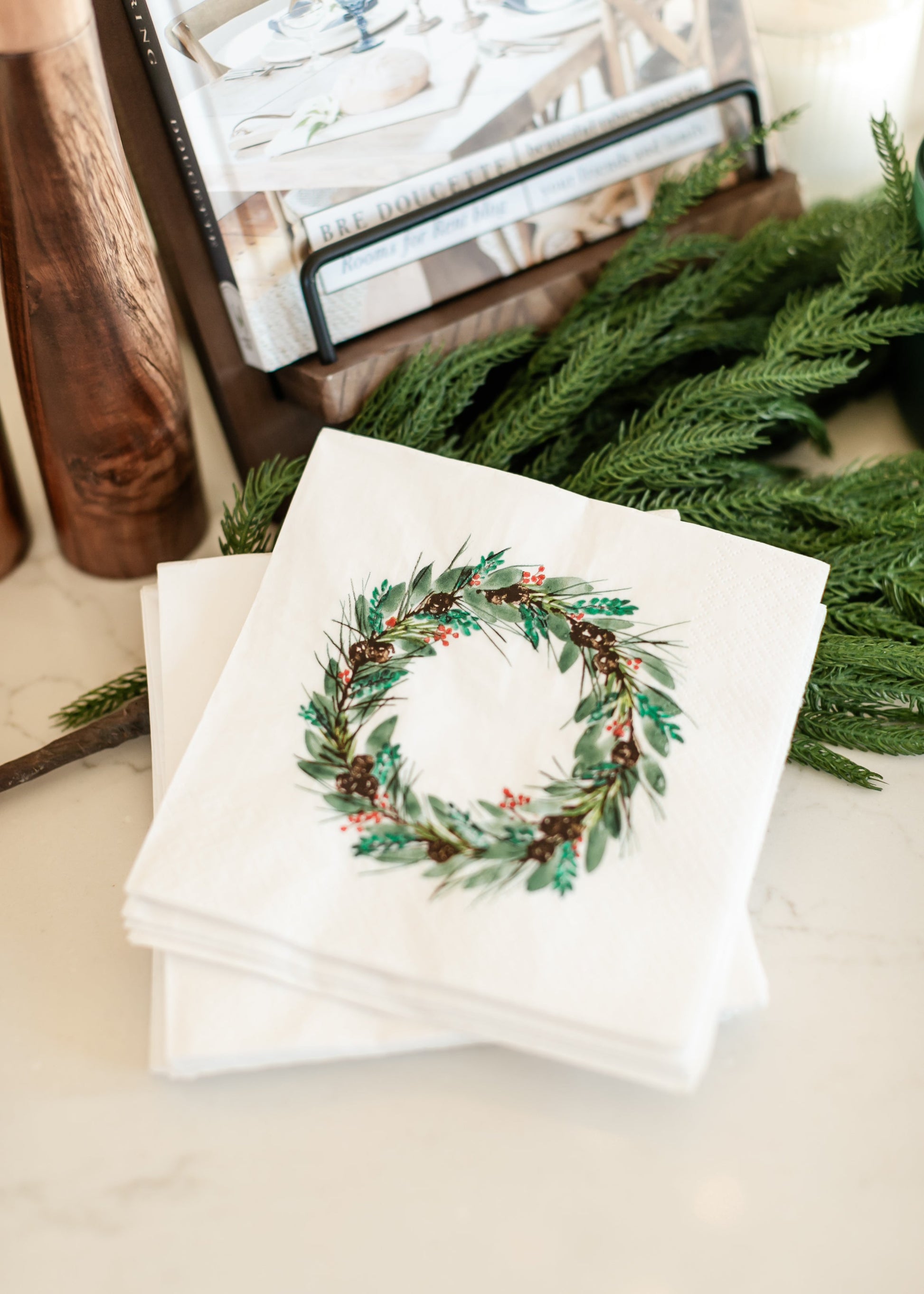 Paper Napkin Christmas Wreath FF Home + Lifestyle