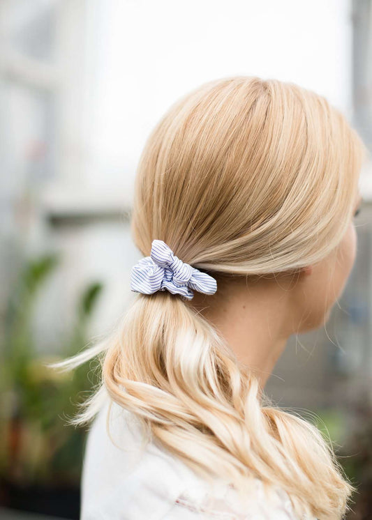 Pin Stripe Mini Bow Scrunchie Accessories