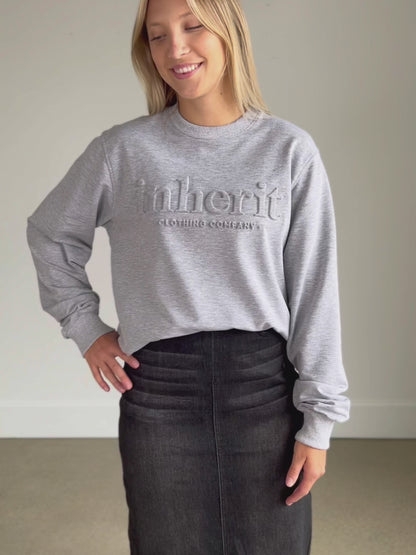 Embossed Inherit Logo Crewneck Sweatshirt